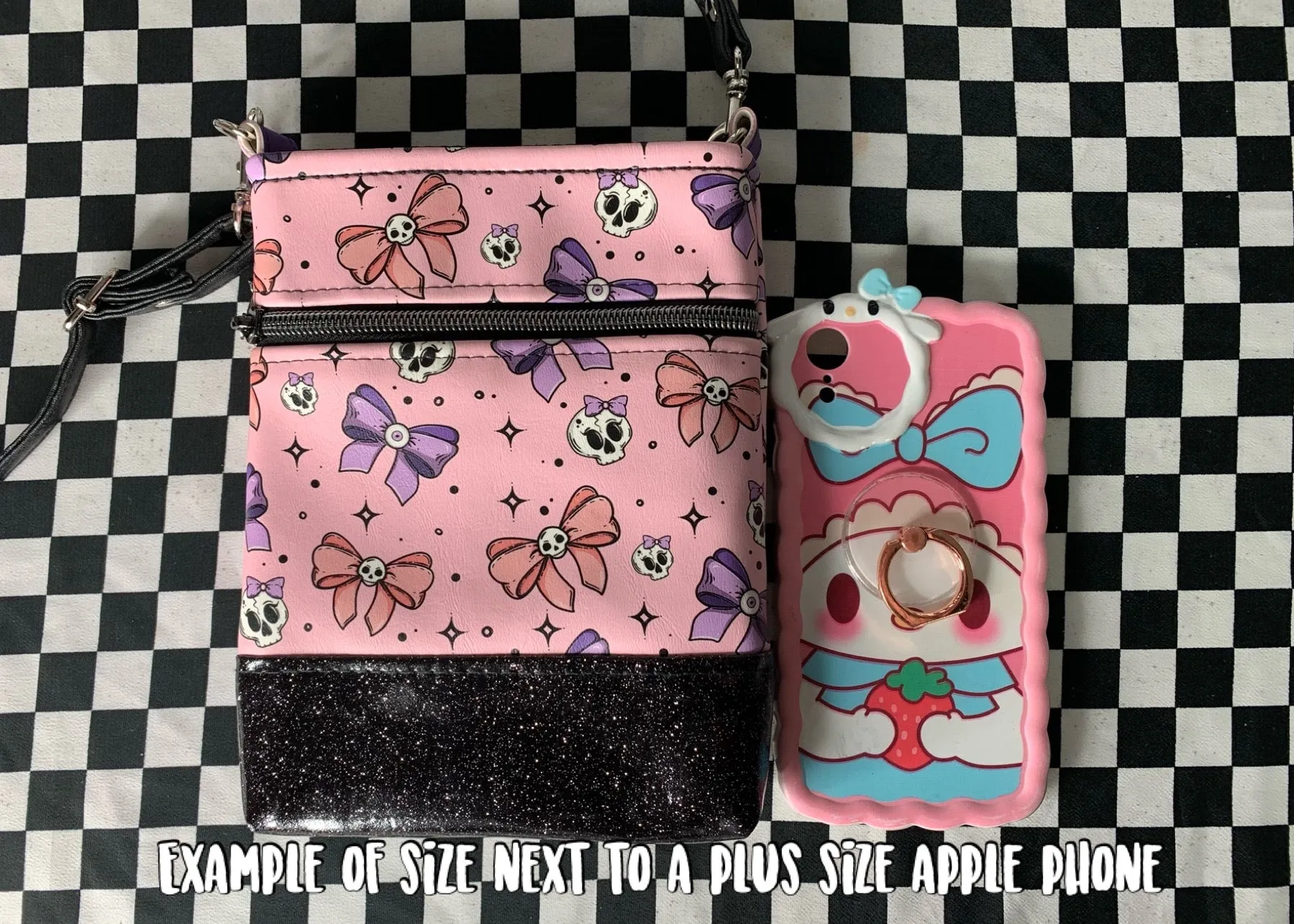 Creepy character inspired fan art crossbody bag