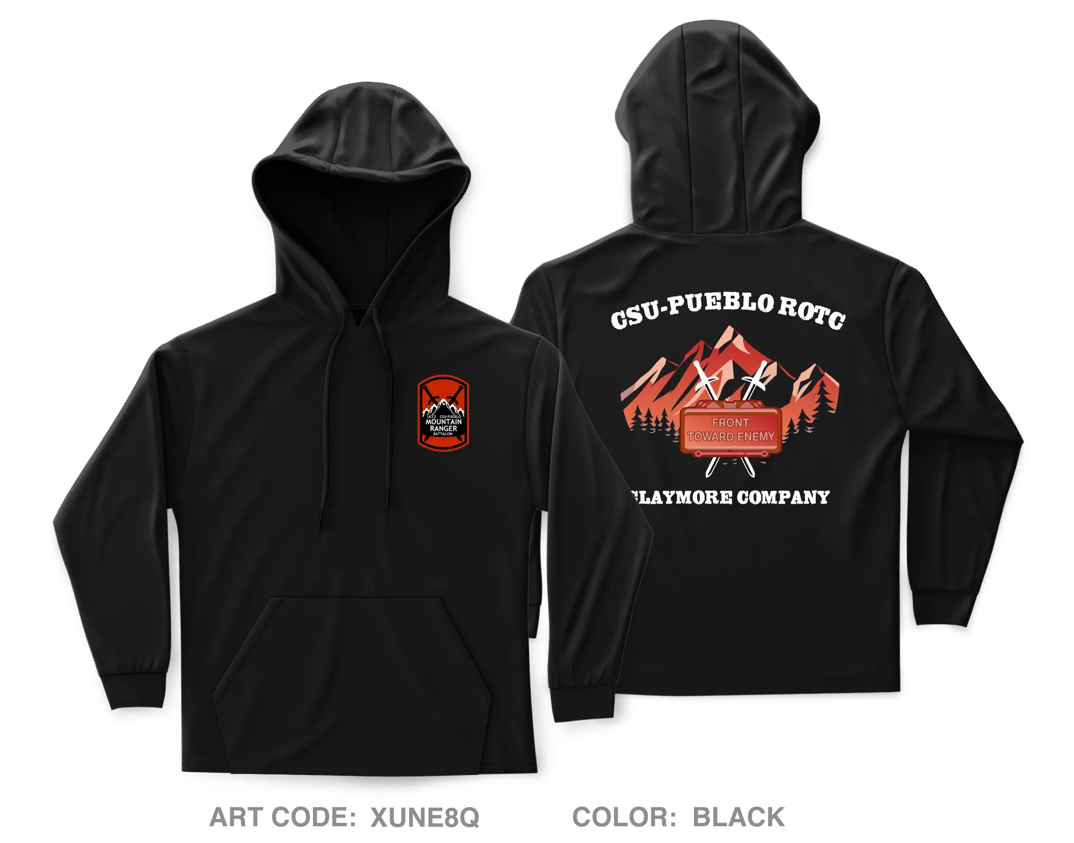 CSU-Pueblo ROTC Core Men's Hooded Performance Sweatshirt - XUNE8Q