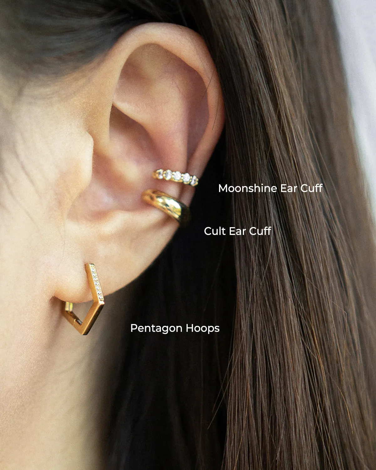 CULT   MOONSHINE Cuffs Set in Gold