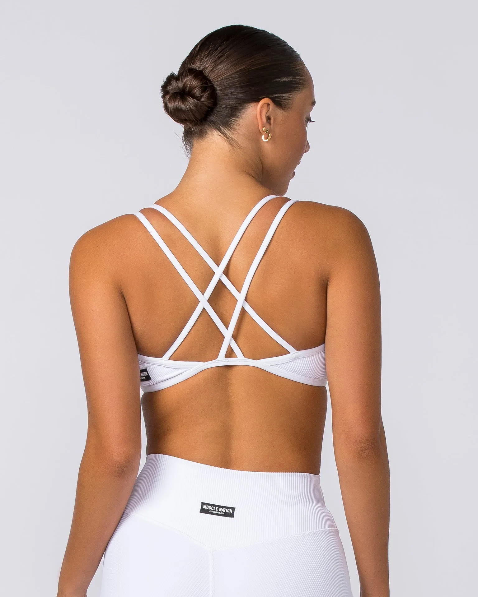 Curves Rib Bralette - White