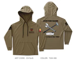 Custom 44 CM Co, 22nd CM BN, Maintenance Core Men's Hooded Performance Sweatshirt - ChTdvS