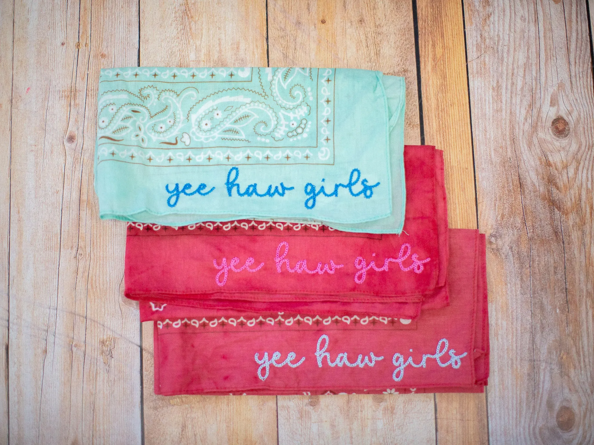 Custom Chainstitch Embroidered Bandanas