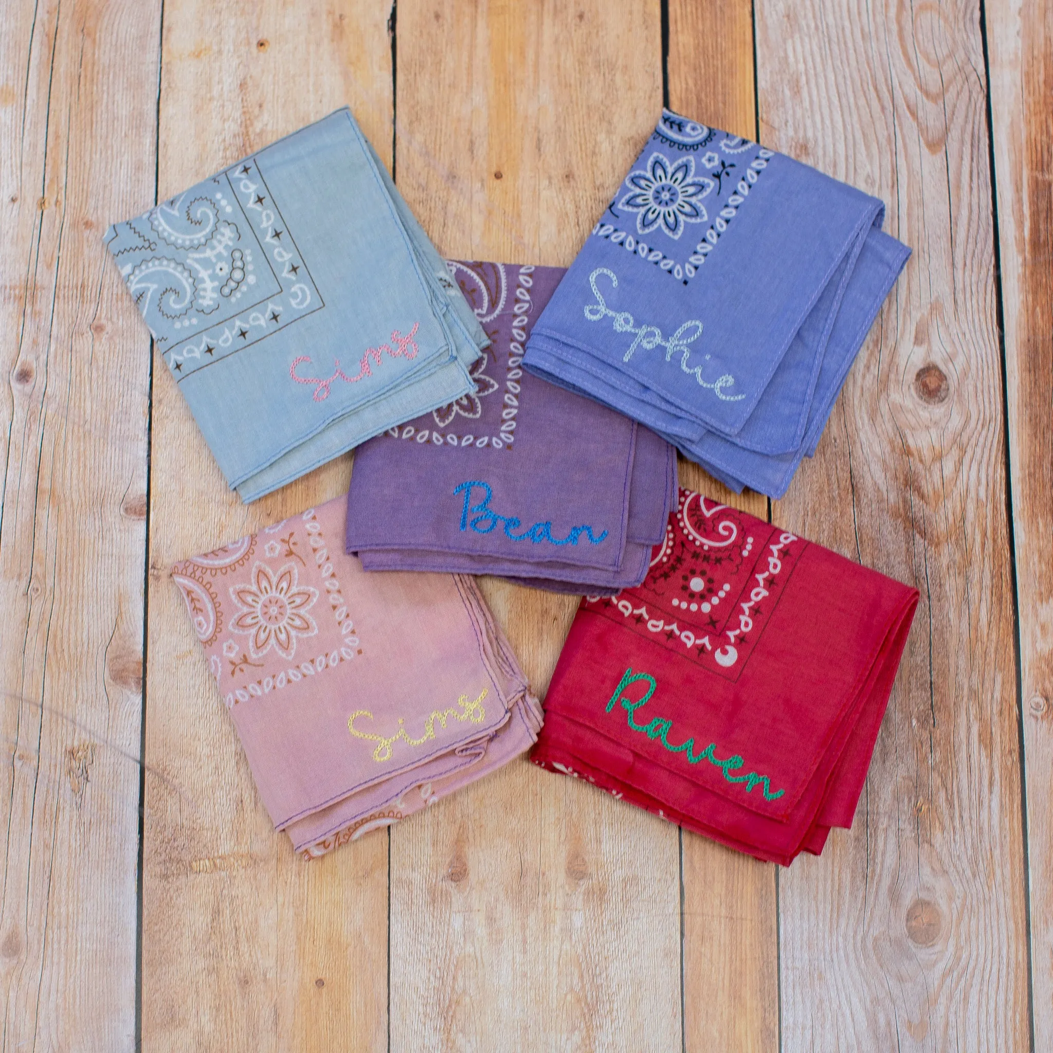 Custom Chainstitch Embroidered Bandanas