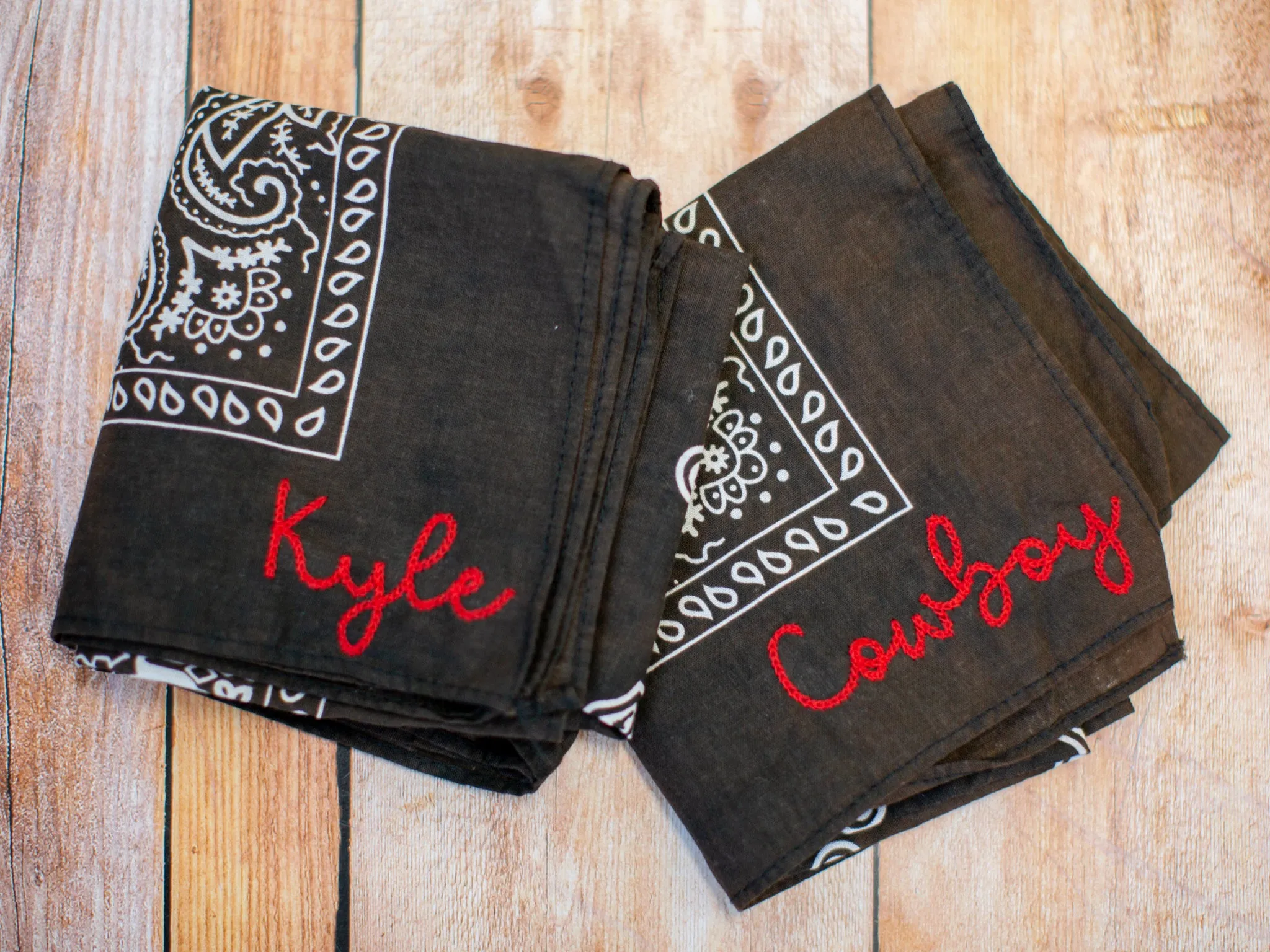 Custom Chainstitch Embroidered Bandanas