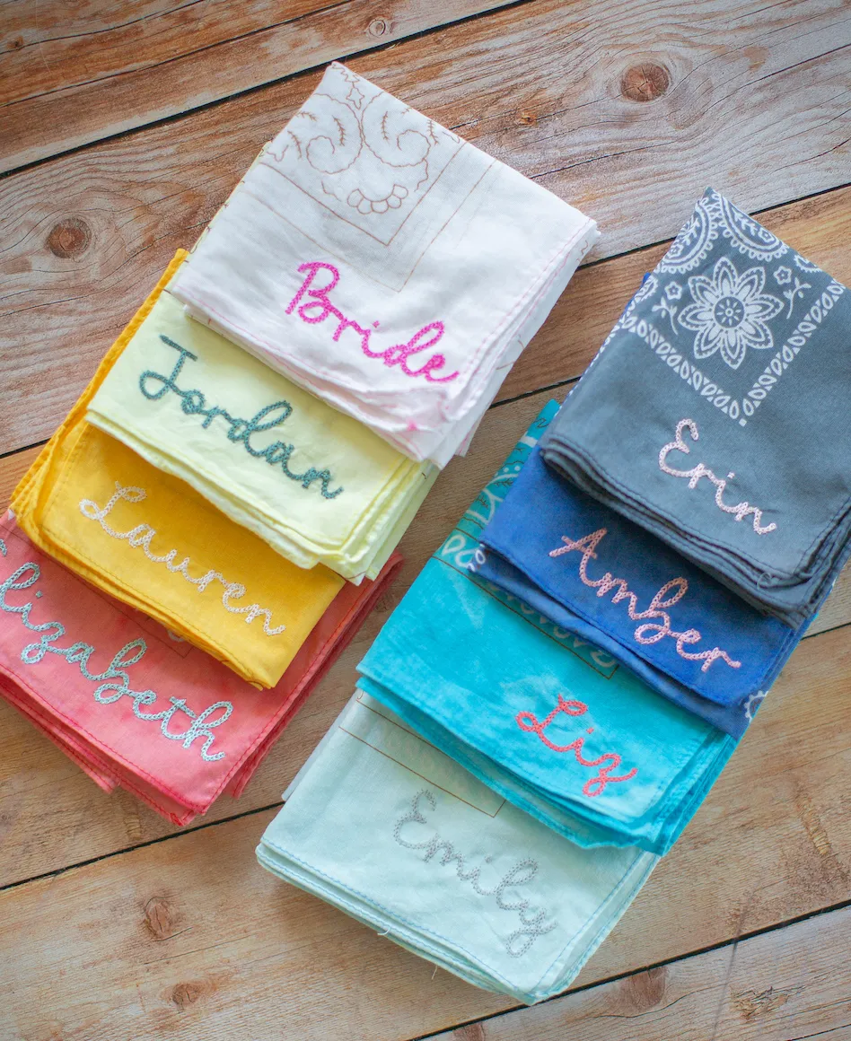 Custom Chainstitch Embroidered Bandanas