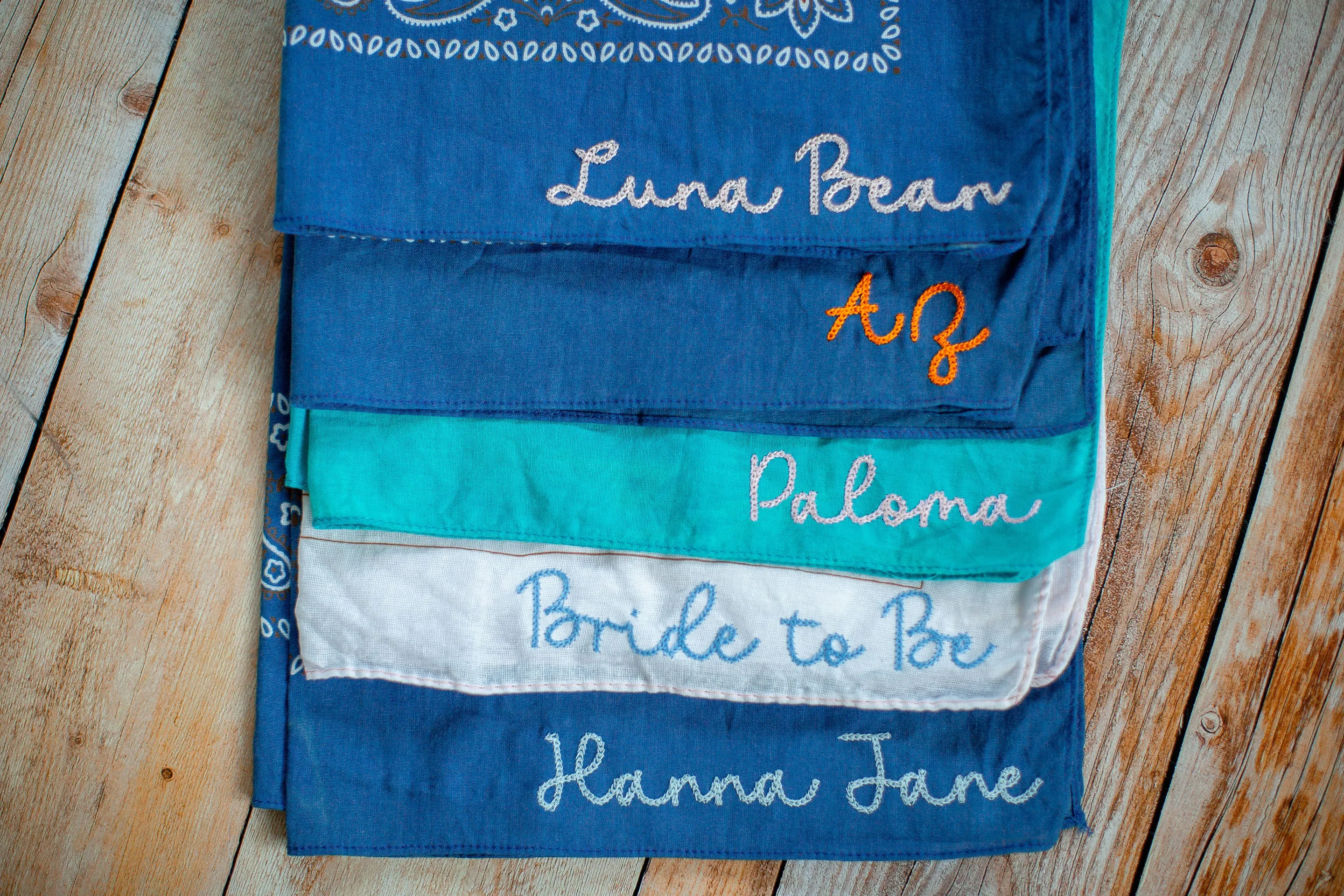Custom Chainstitch Embroidered Bandanas