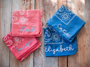 Custom Chainstitch Embroidered Bandanas
