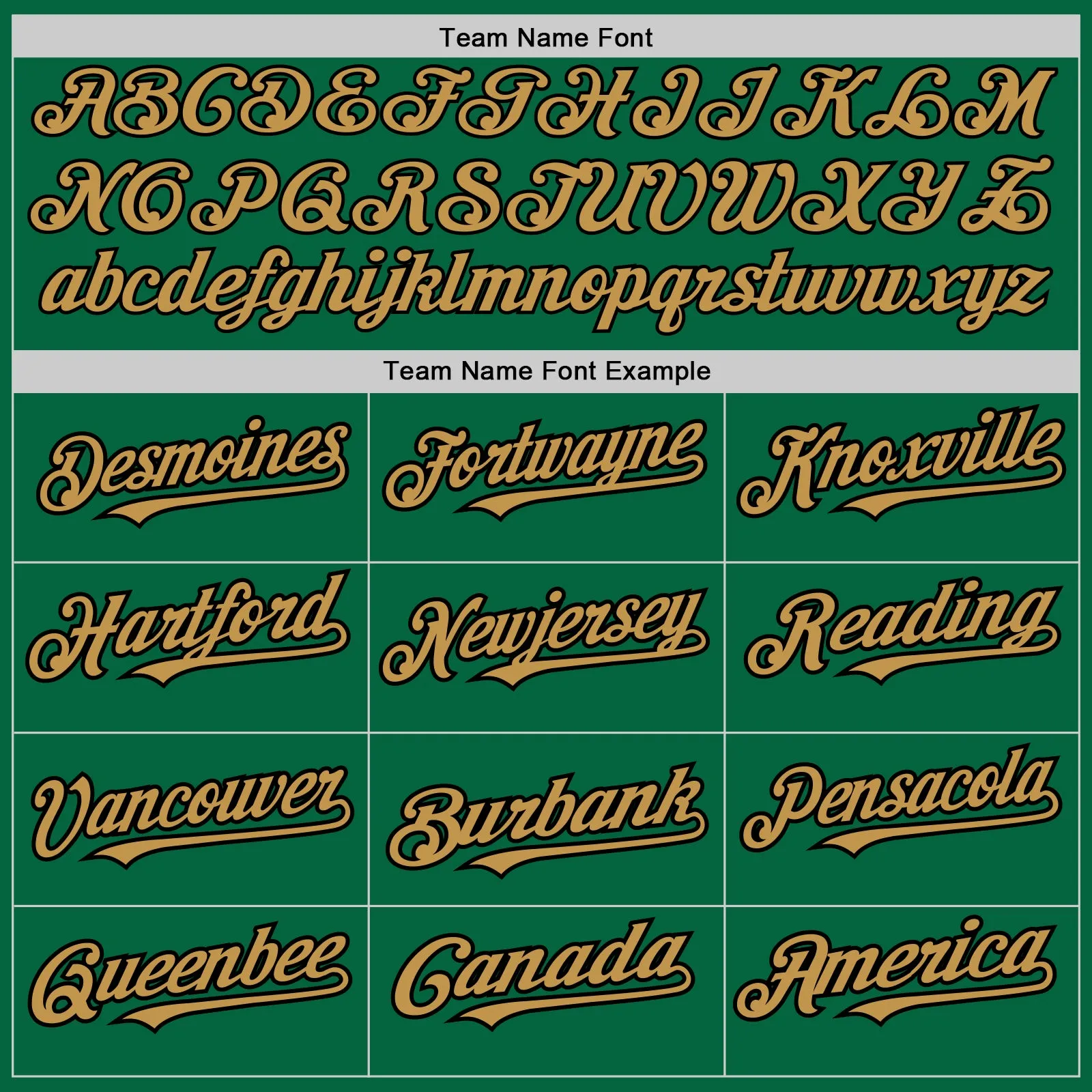 Custom Kelly Green Old Gold-Black 3 Colors Arm Shapes Authentic Baseball Jersey