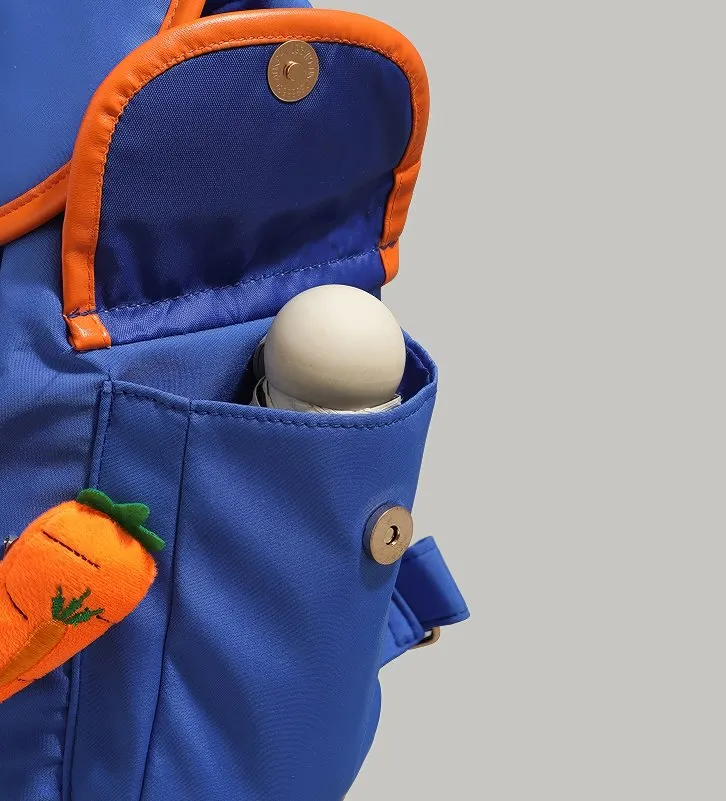 Cute Blue and Orange Judy Hopps Plush Face Pocket Schoolbag