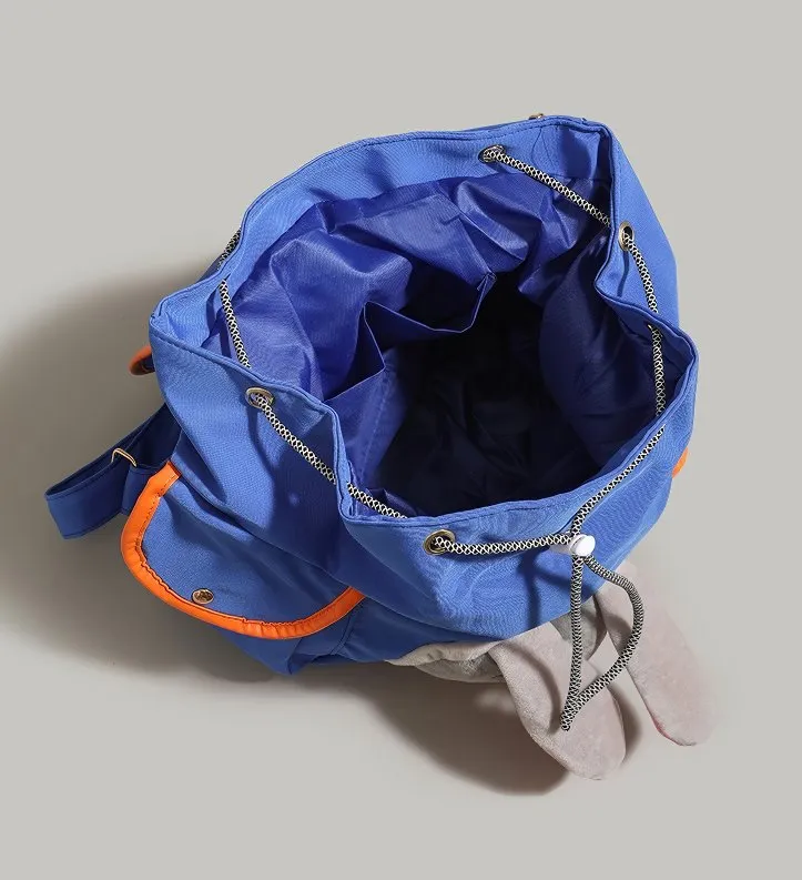 Cute Blue and Orange Judy Hopps Plush Face Pocket Schoolbag