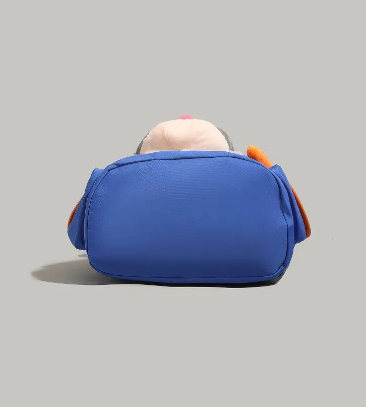 Cute Blue and Orange Judy Hopps Plush Face Pocket Schoolbag