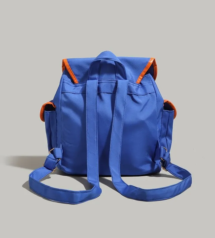 Cute Blue and Orange Judy Hopps Plush Face Pocket Schoolbag