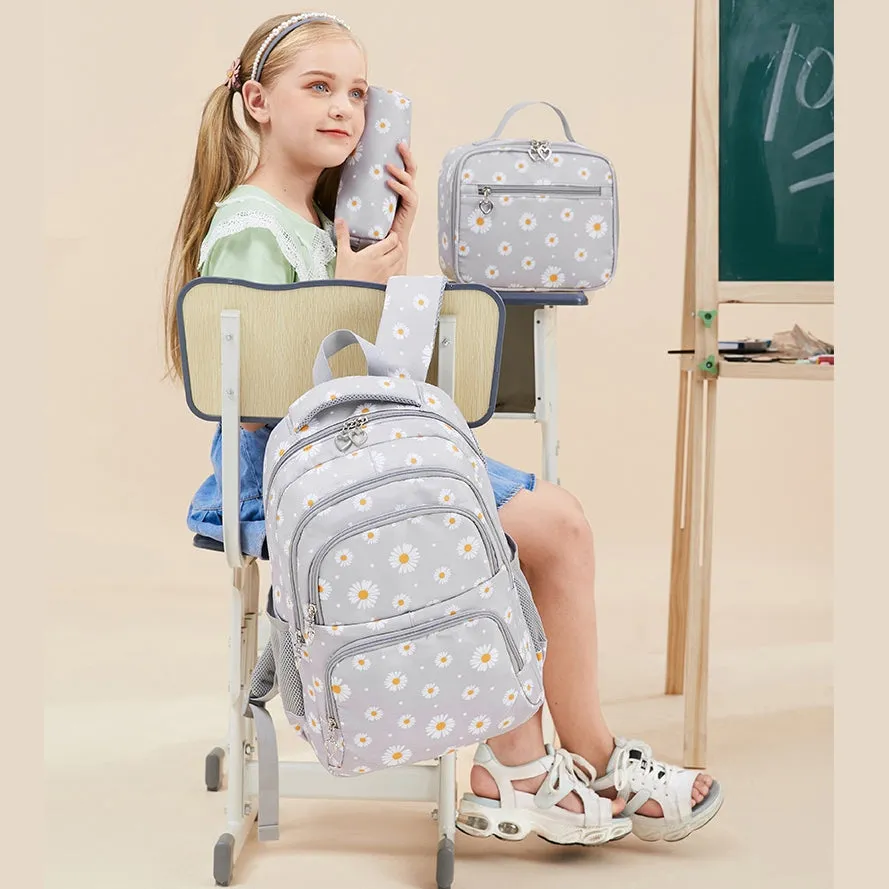 Daisy Backpack Set for Primary School Girl's Bookbag 3pcs