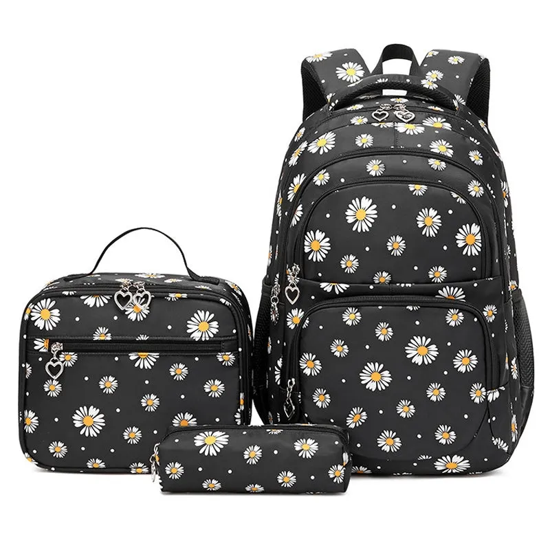 Daisy Backpack Set for Primary School Girl's Bookbag 3pcs