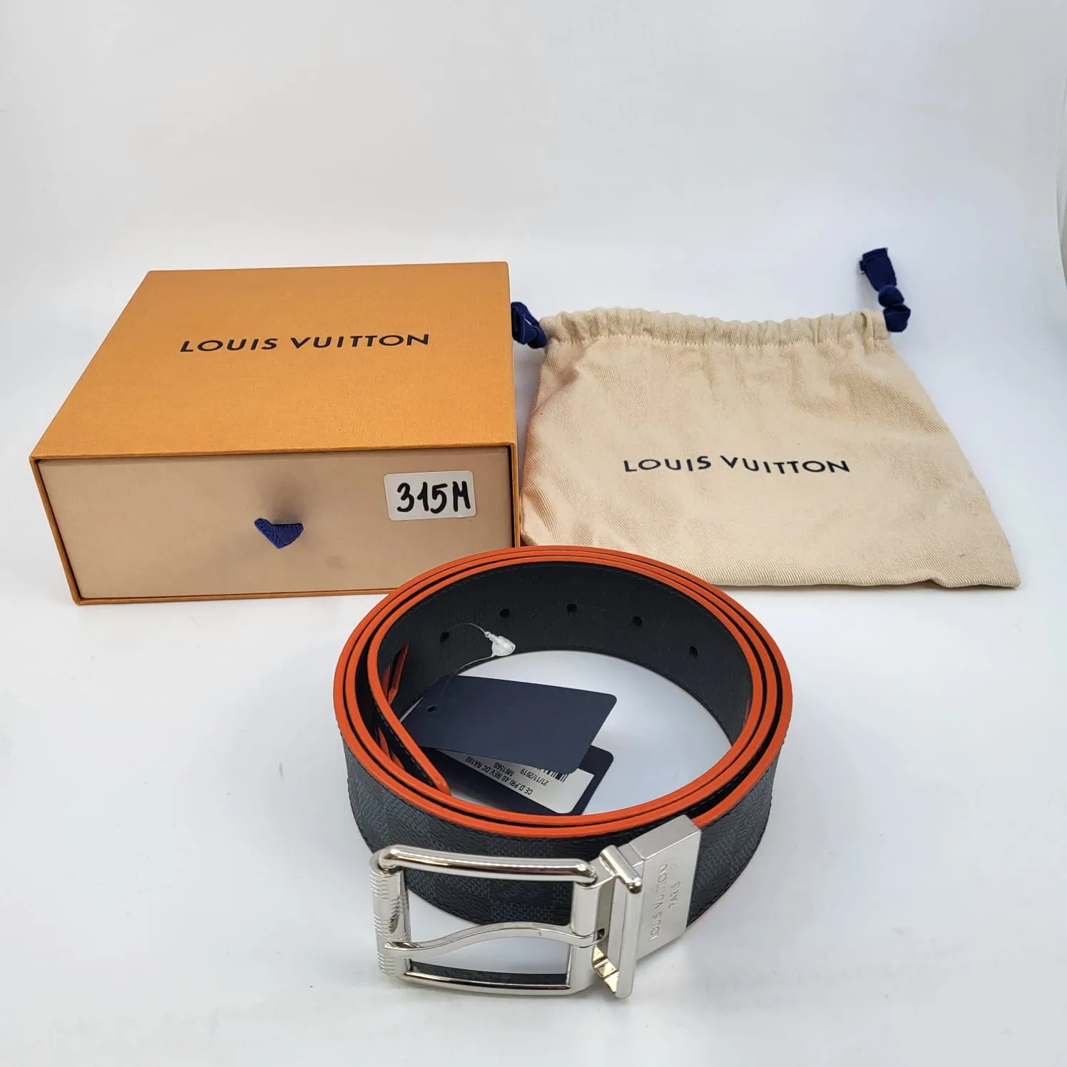 Damier Cobalt Race 40 MM Reversible Belt