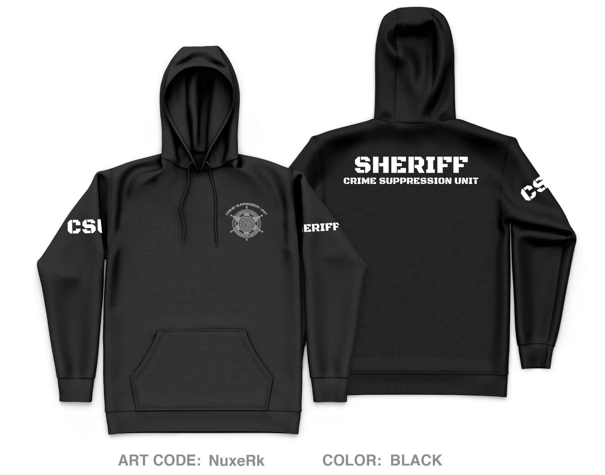 DCSO Crime Suppression Unit Store 1 Core Men's Hooded Performance Sweatshirt - NuxeRk