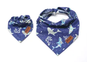 Deep Sea Sharks Blue - Pet Bandana