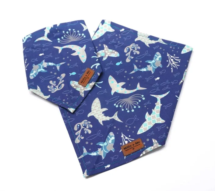 Deep Sea Sharks Blue - Pet Bandana