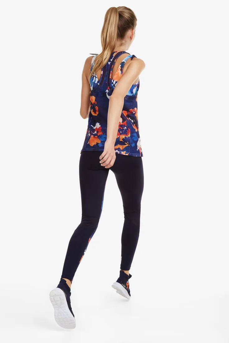 Desigual Sport Racerback Top - Camo Flower