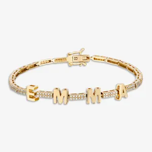 Diamond Alphabet Bracelet