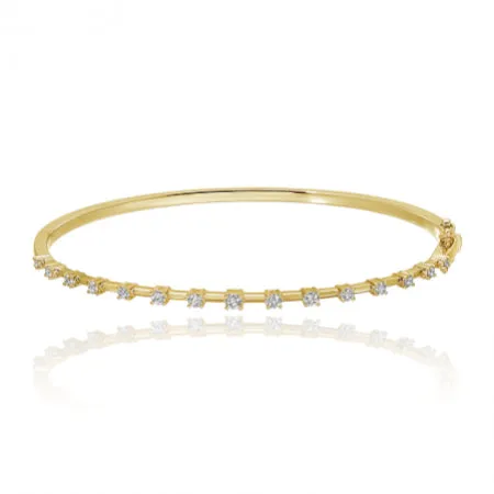 Diamond Gold Segment Bangle