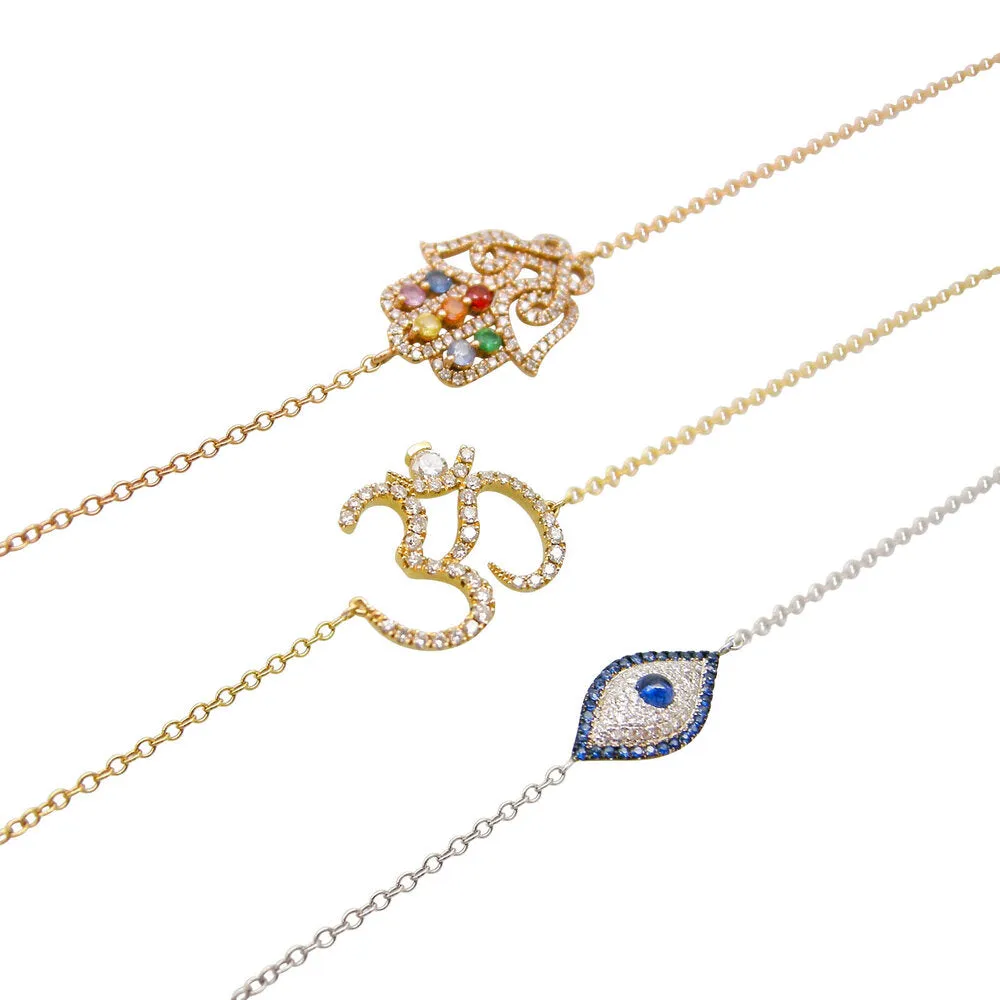 Diamond Om Bracelet