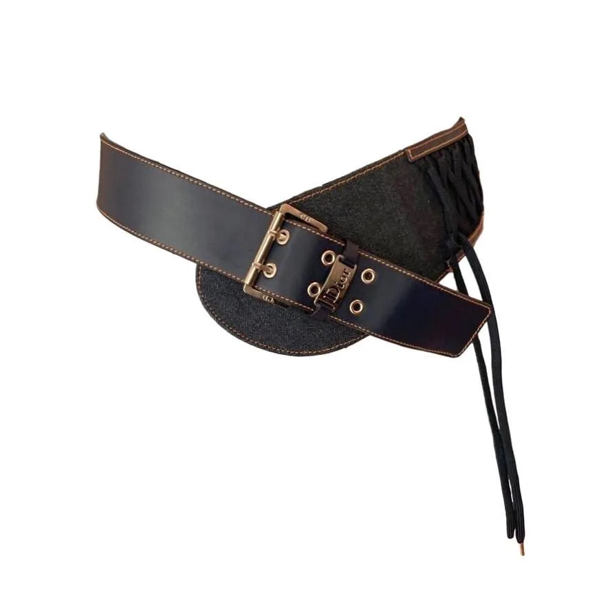Dior Denim Lace Up Belt