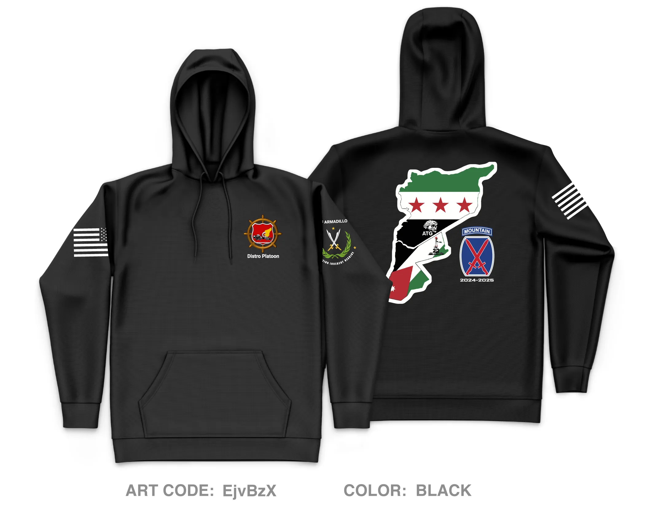 Distro platoon, 1-32 IN BN, 10 MTN DIV Core Men's Hooded Performance Sweatshirt - EjvBzX