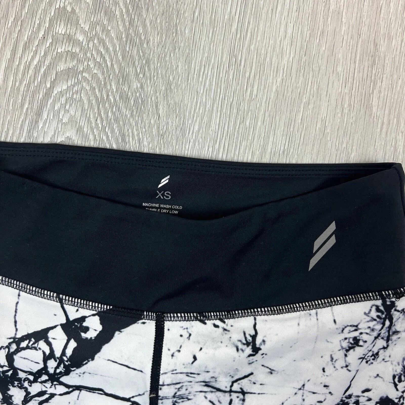Do You Even Womens White Marble Activewear Leggings Size XS