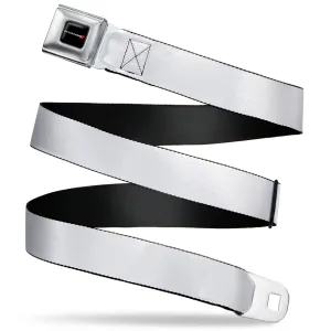 Dodge Red Rhombus Seatbelt Belt - White Webbing