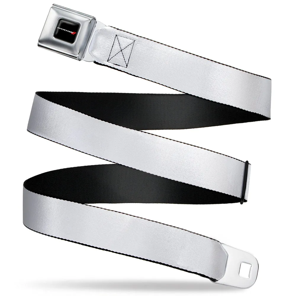 Dodge Red Rhombus Seatbelt Belt - White Webbing