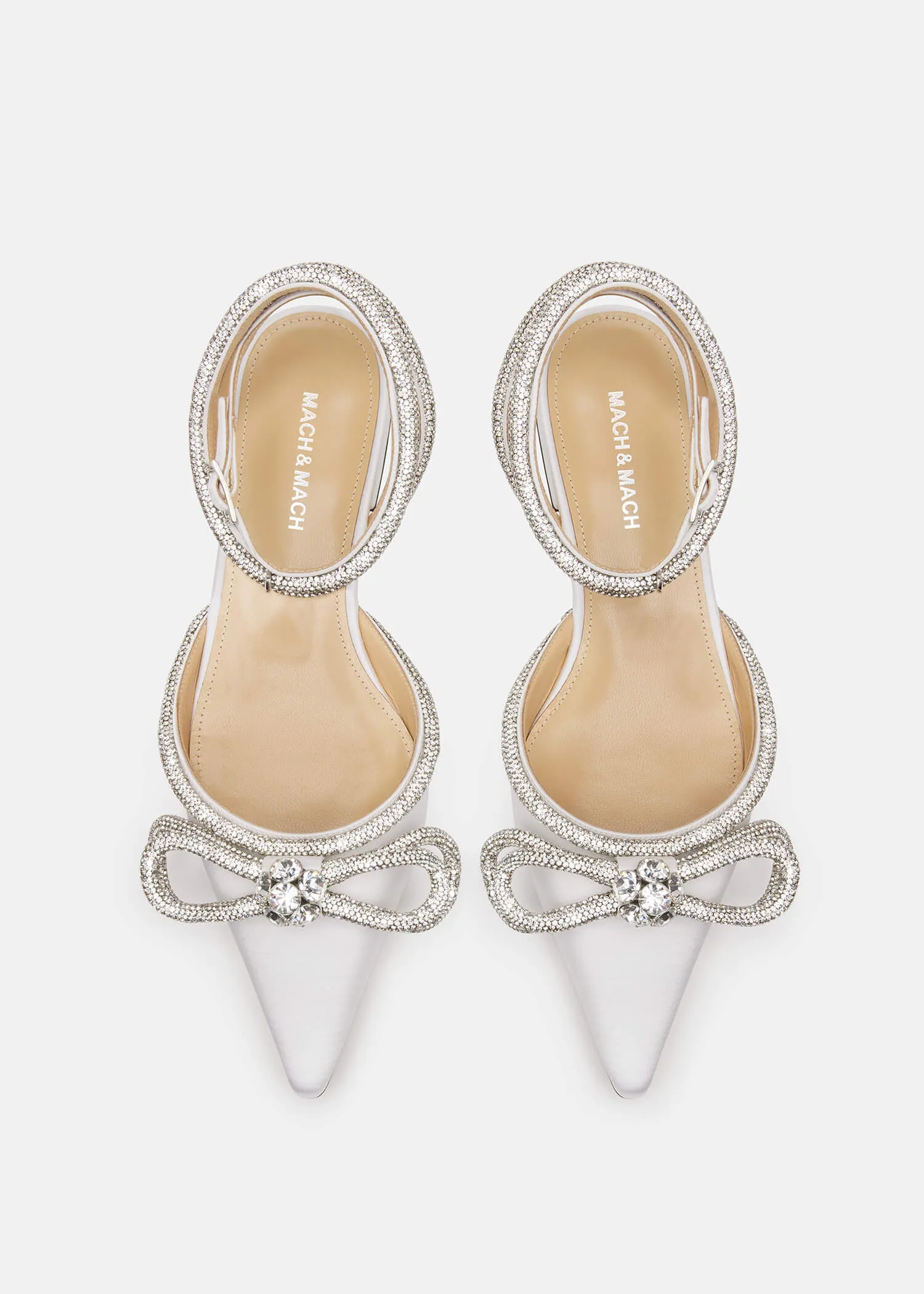 Double Bow Satin Flats