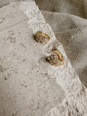 Double Crystal Ear Cuffs