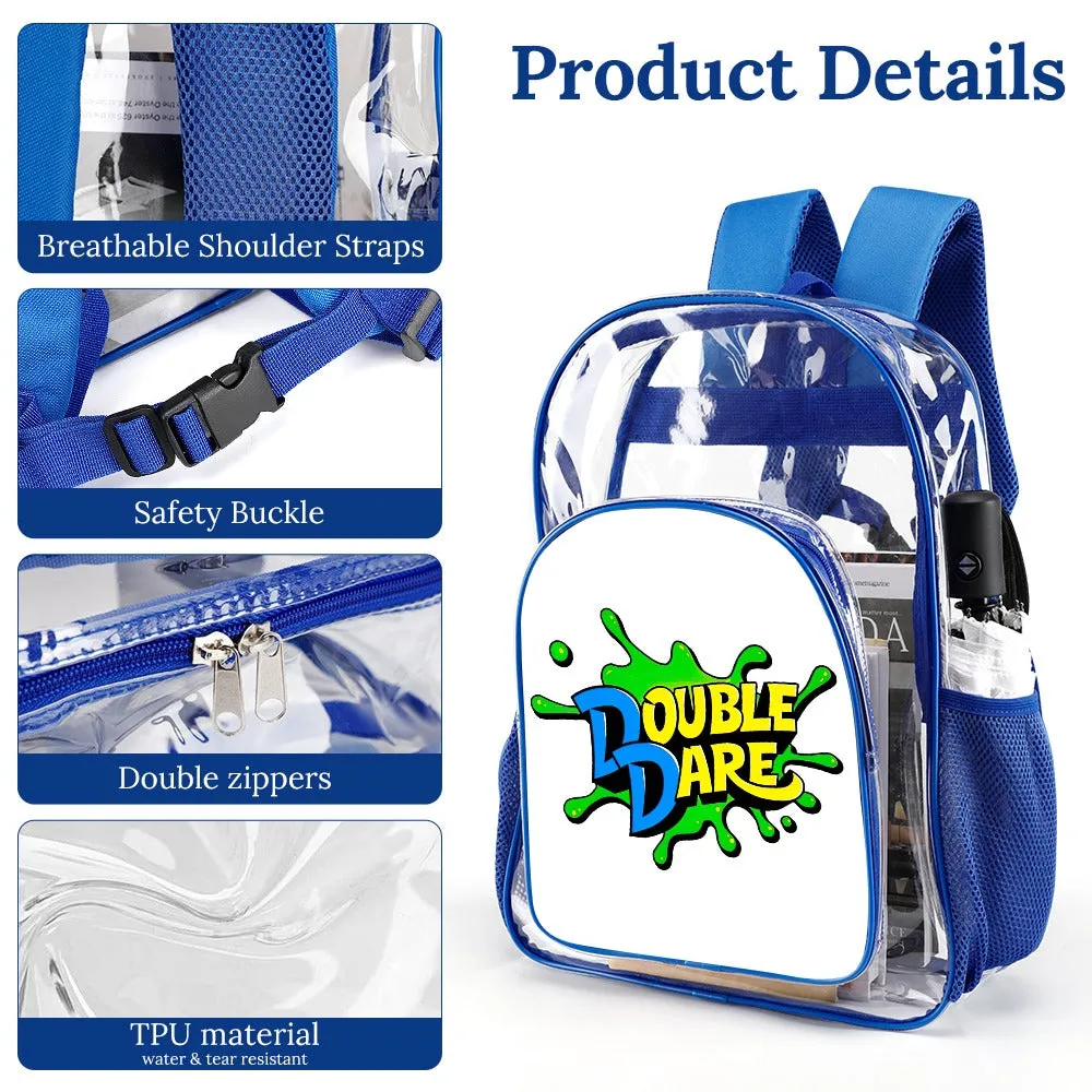 Double Dare Blue Transparent Backpack