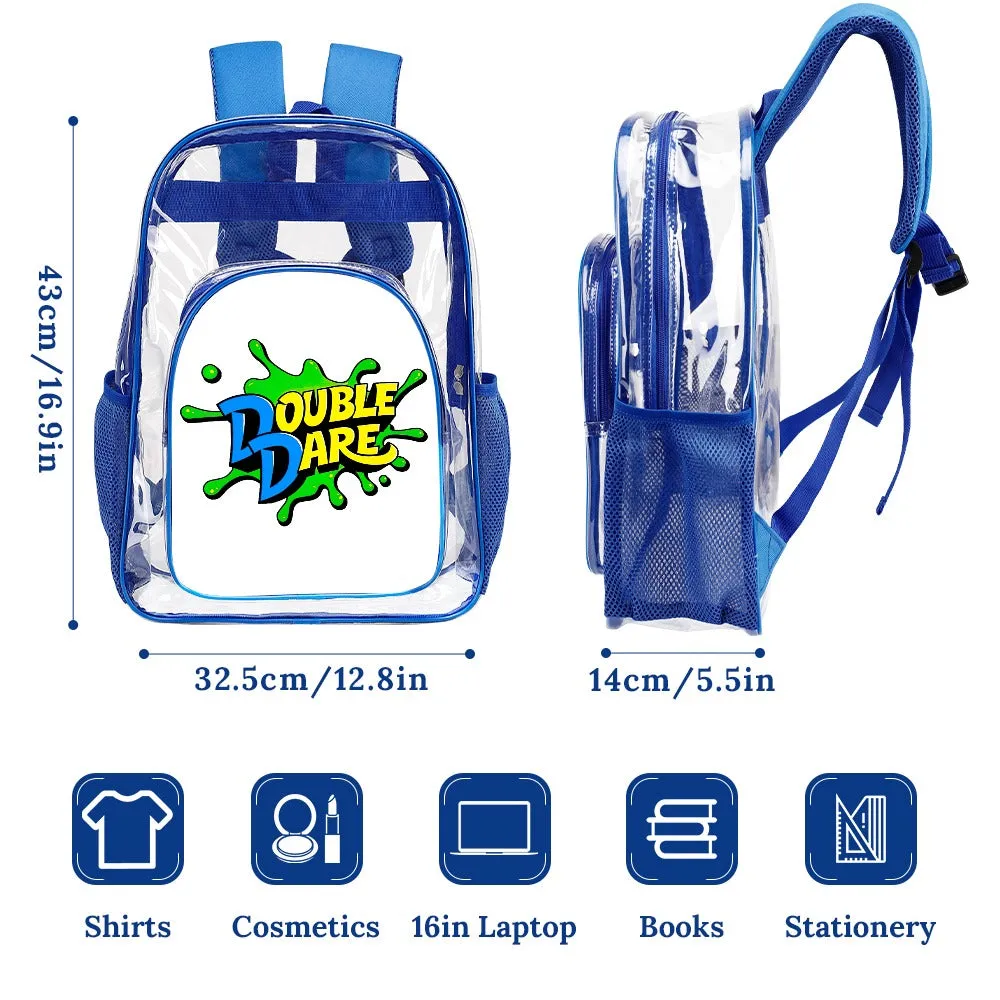 Double Dare Blue Transparent Backpack