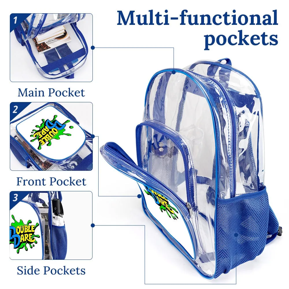 Double Dare Blue Transparent Backpack