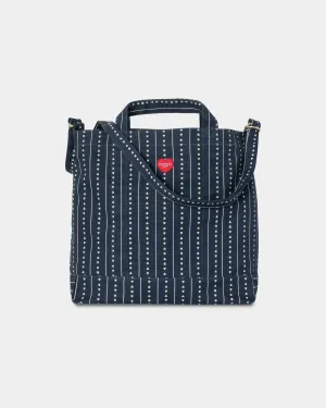 Drewe Tote | Ink / Natural Heart C Pinstripe