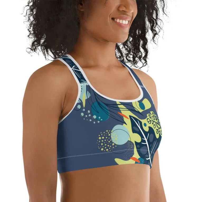 Drop Leaves Sports Bra