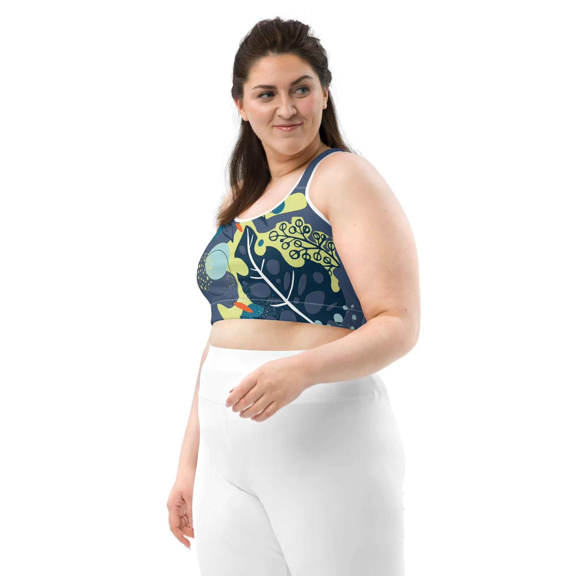 Drop Leaves Sports Bra