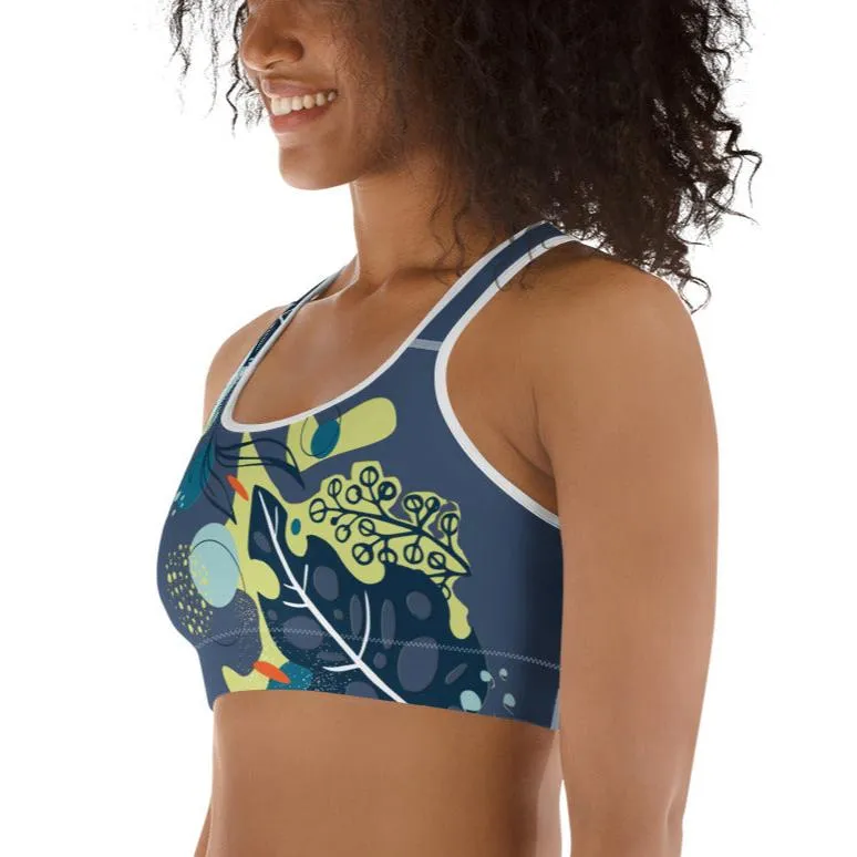 Drop Leaves Sports Bra