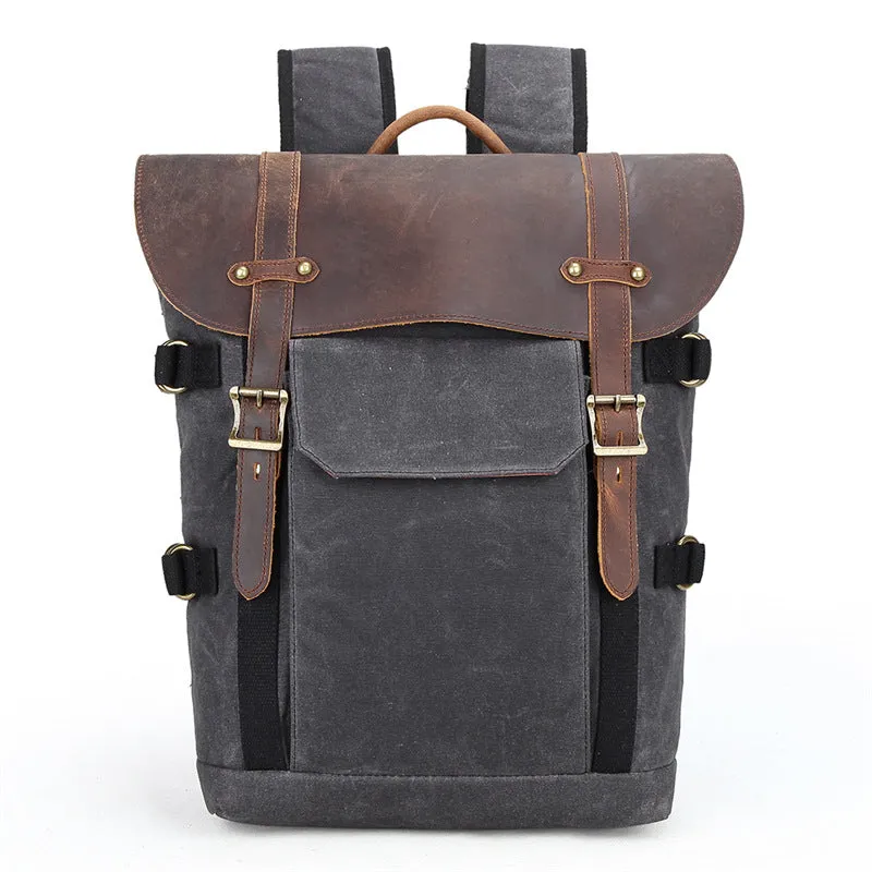 DSLR Camera Backpack Waxed Canvas Camera Backpack Waterproof Backpack