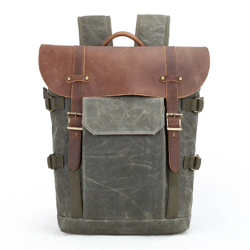 DSLR Camera Backpack Waxed Canvas Camera Backpack Waterproof Backpack
