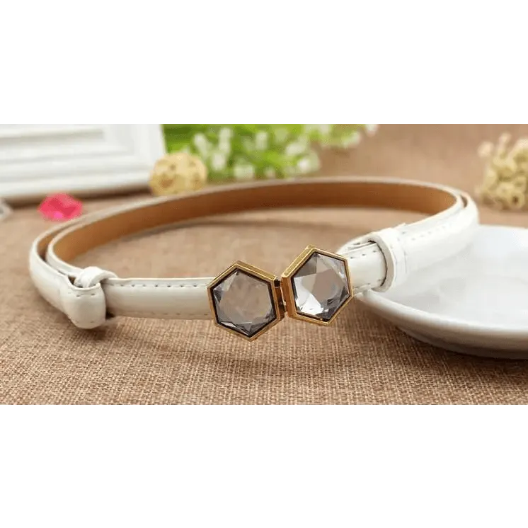 Elegant Thin Adjustable Belt PU Leather  One Size Buckle Women Waistbands New Design Multiple Colors Belts For Women
