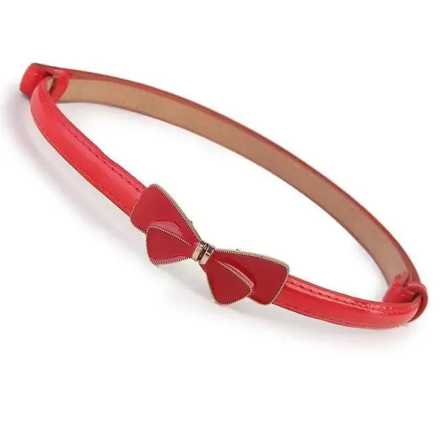 Elegant Thin Adjustable Belt PU Leather  One Size Buckle Women Waistbands New Design Multiple Colors Belts For Women