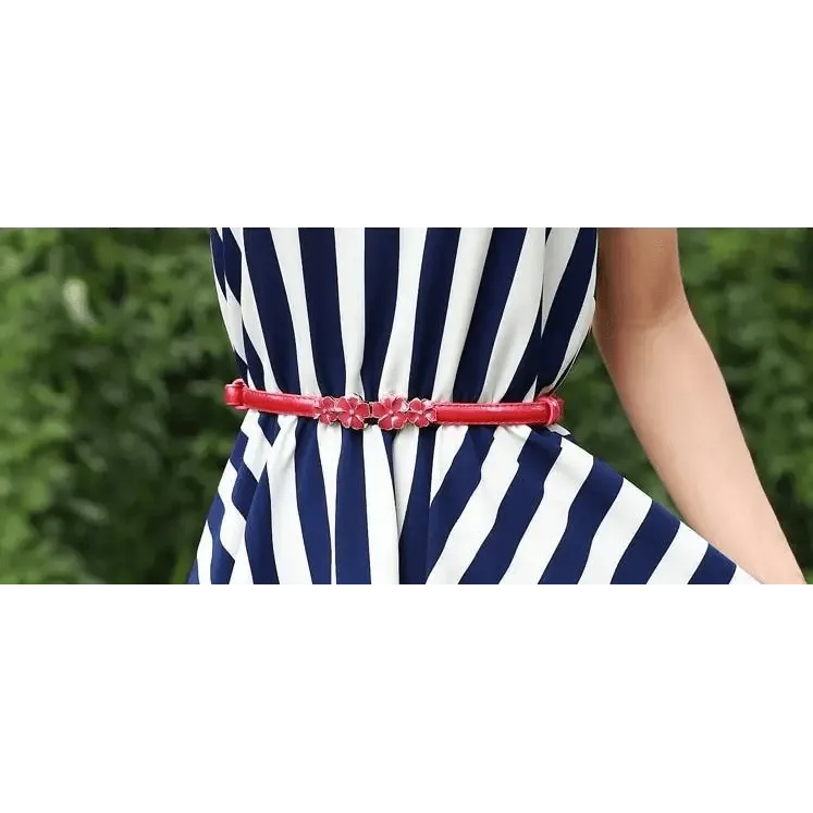 Elegant Thin Adjustable Belt PU Leather  One Size Buckle Women Waistbands New Design Multiple Colors Belts For Women