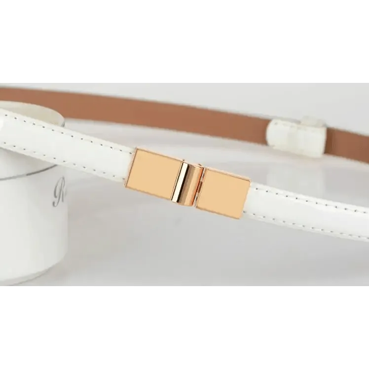 Elegant Thin Adjustable Belt PU Leather  One Size Buckle Women Waistbands New Design Multiple Colors Belts For Women