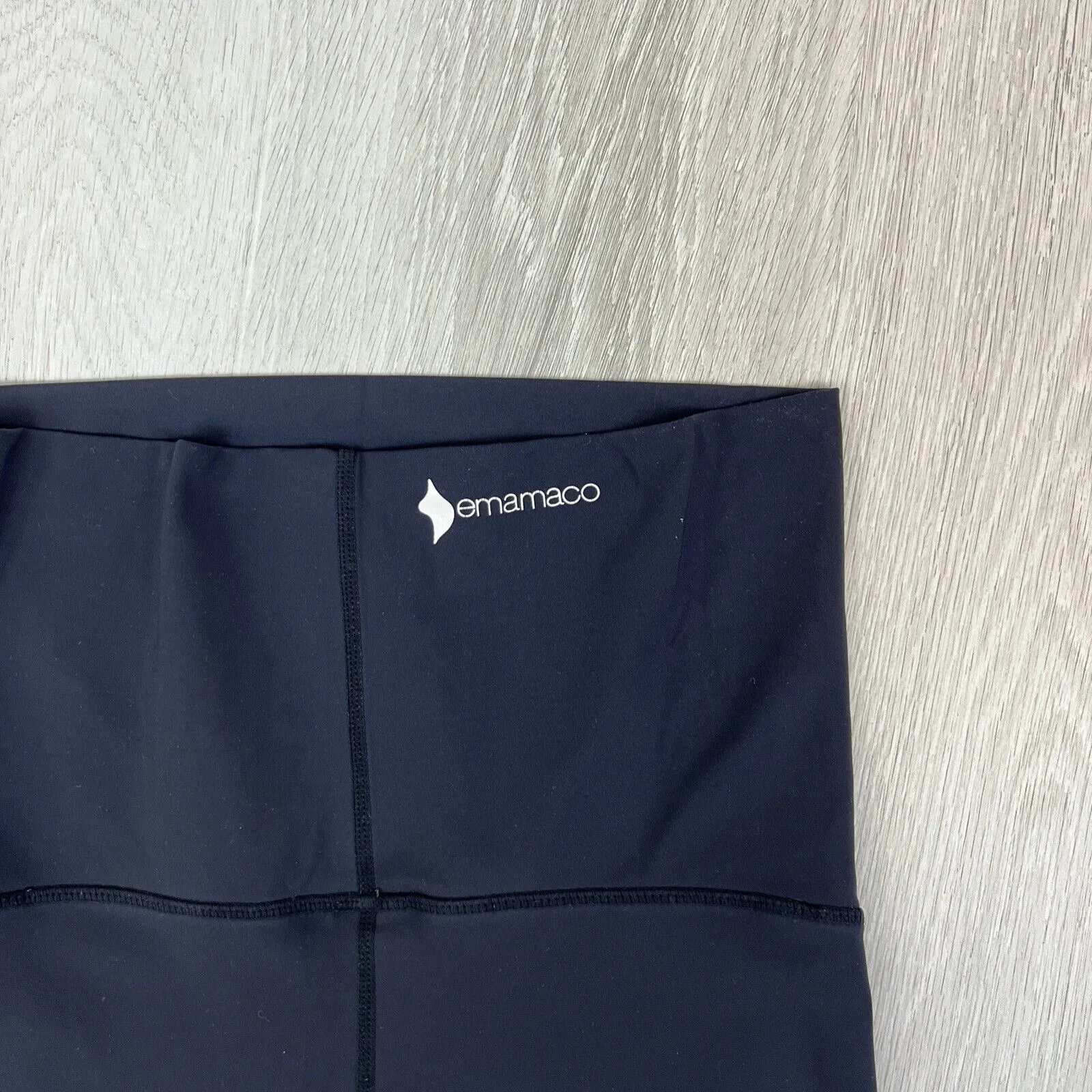 Emamaco Womens Maternity Black Activewear Leggings Size Small