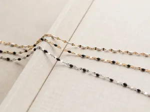 Enamel Lace Chain | Black, White