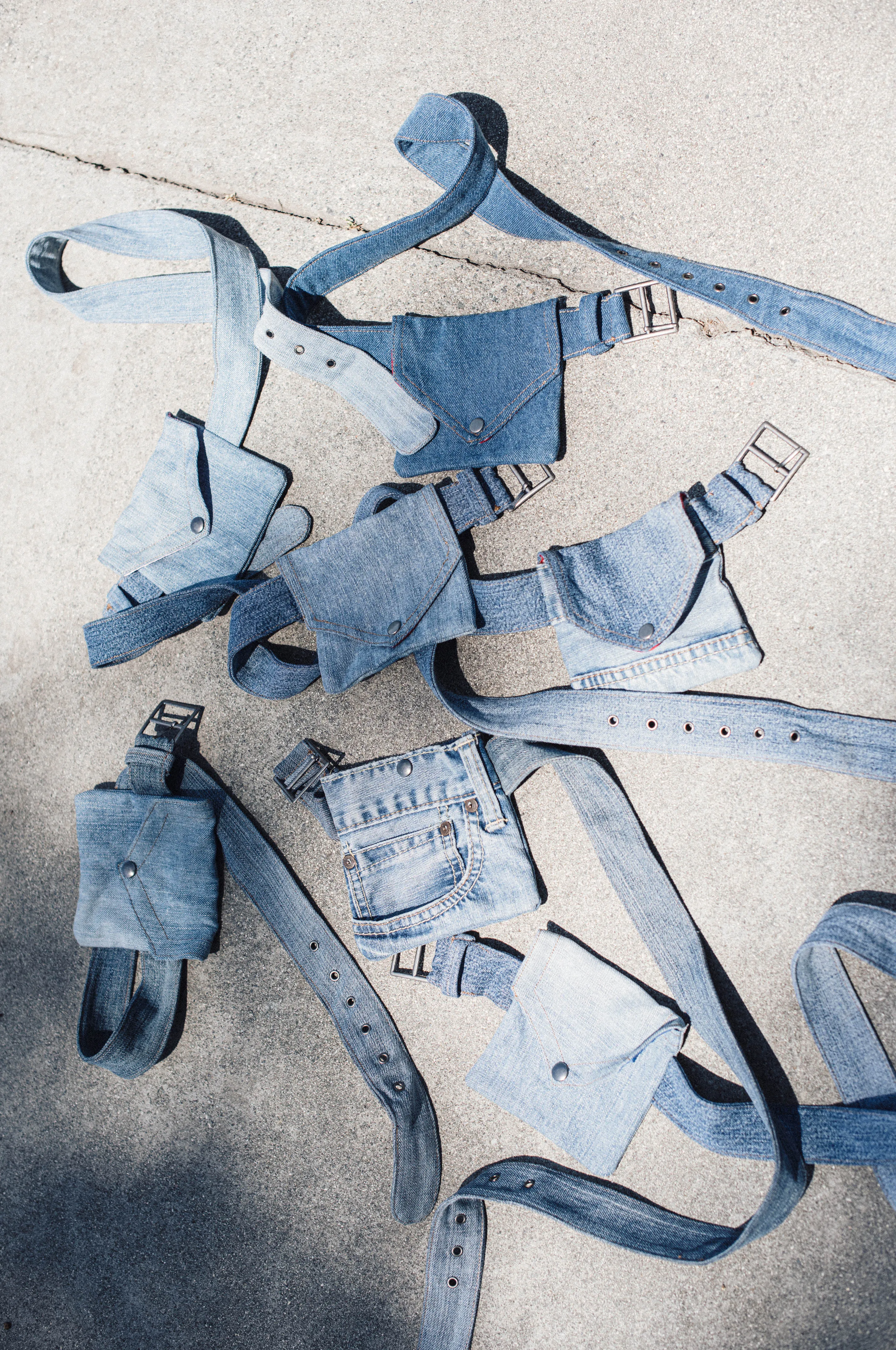 Envelope Denim Belt Bag
