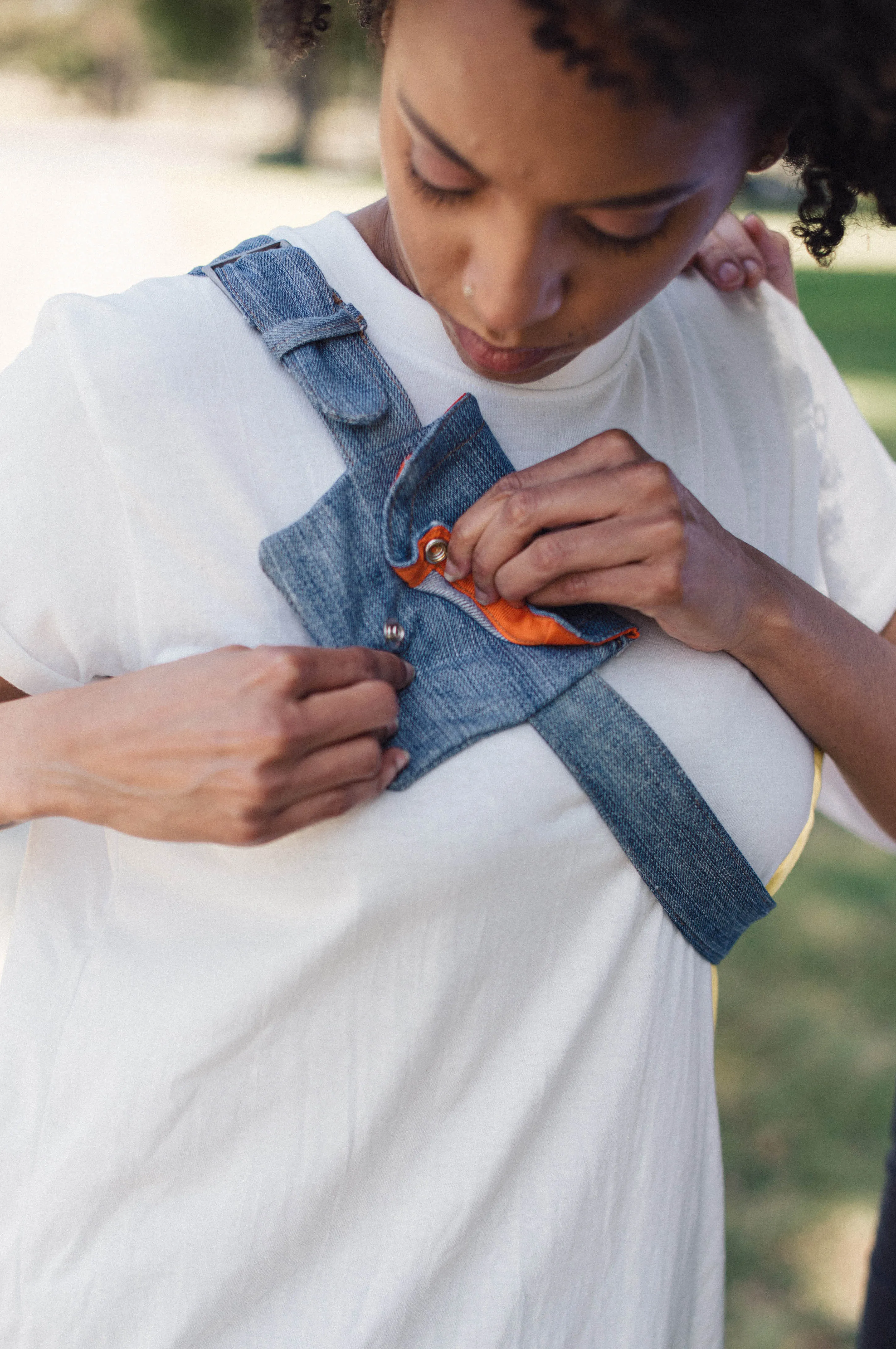 Envelope Denim Belt Bag